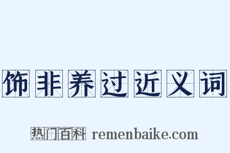 饰非养过近义词是什么意思的图片